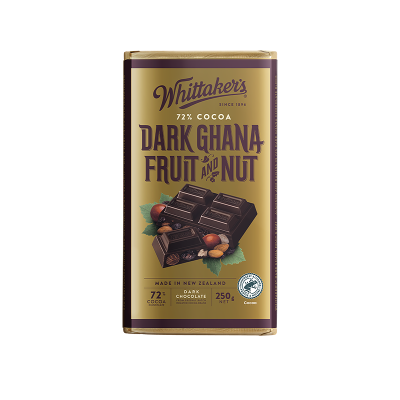 Whittakers Dark Ghana Fruit and Nut Block