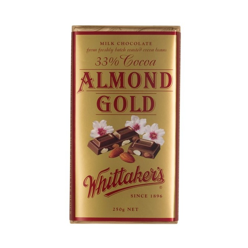 Whittakers Milk Almond Gold Block